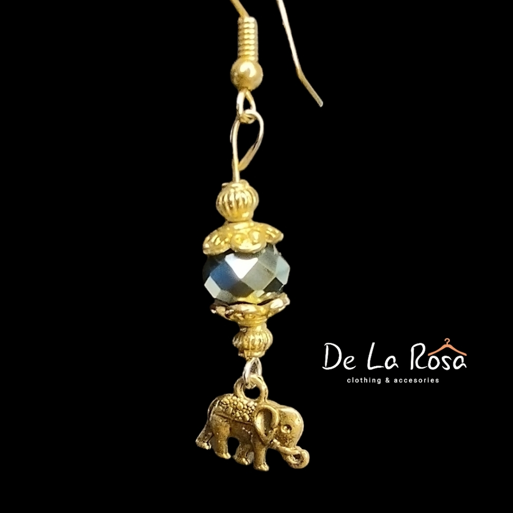 Vintage Elephant Drop Earrings